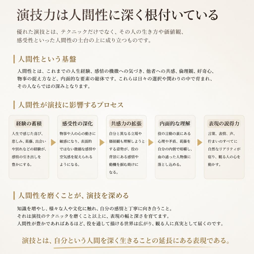2. 演技と人間性の関係