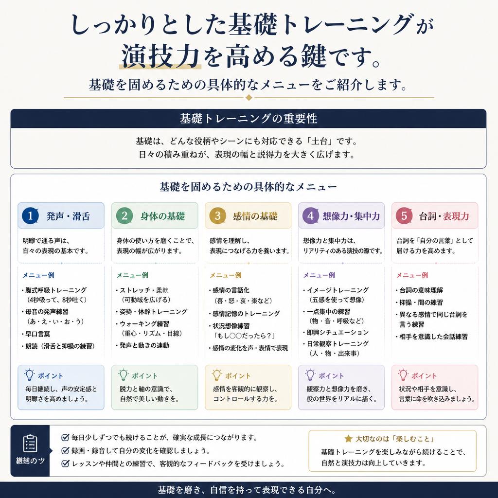 基礎トレーニング：技術の土台作り